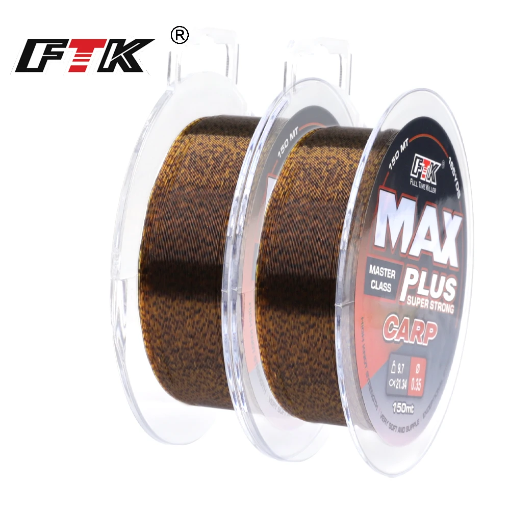 FTK-Hilo de pesca recubierto de fluorocarbono Invisible, monofilamento biónico con manchas de 150M/300M, accesorios de pesca de carpa - imagen 3