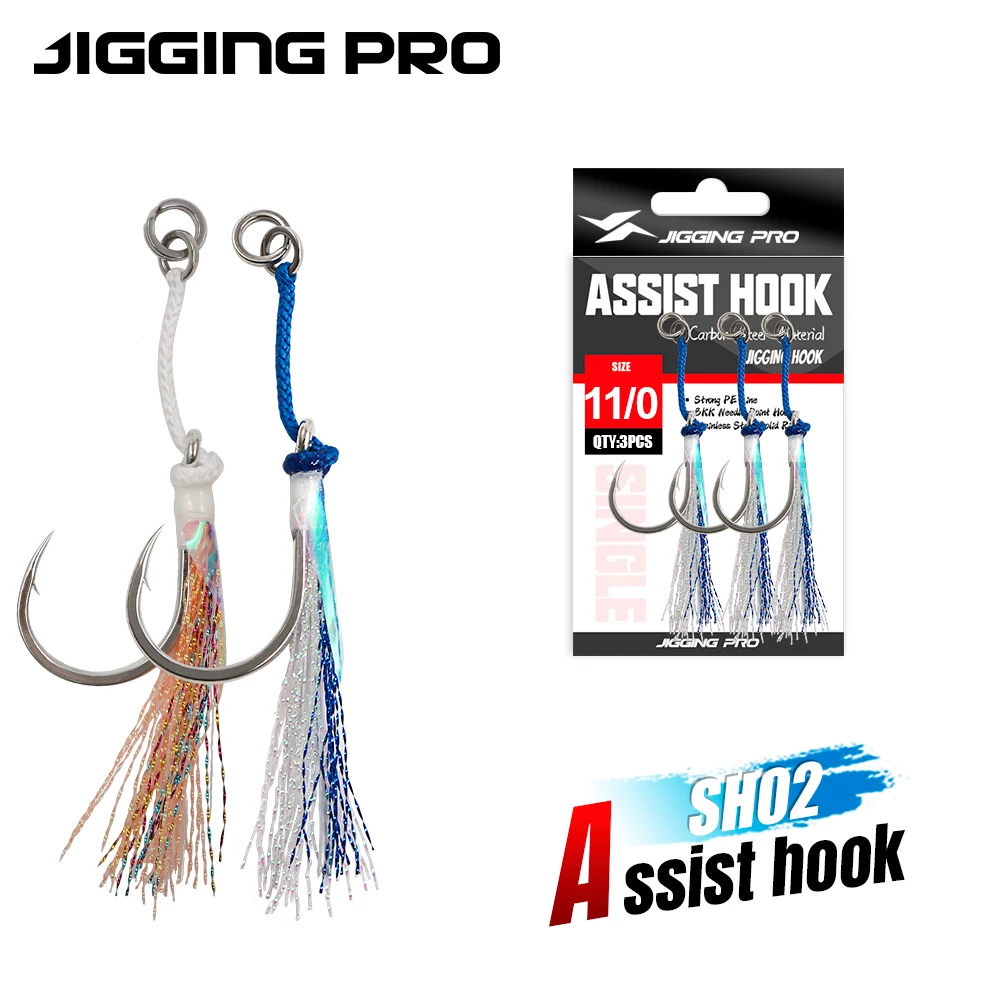 Jiggingpro Anzuelos de alta resistencia para jigging en agua salada