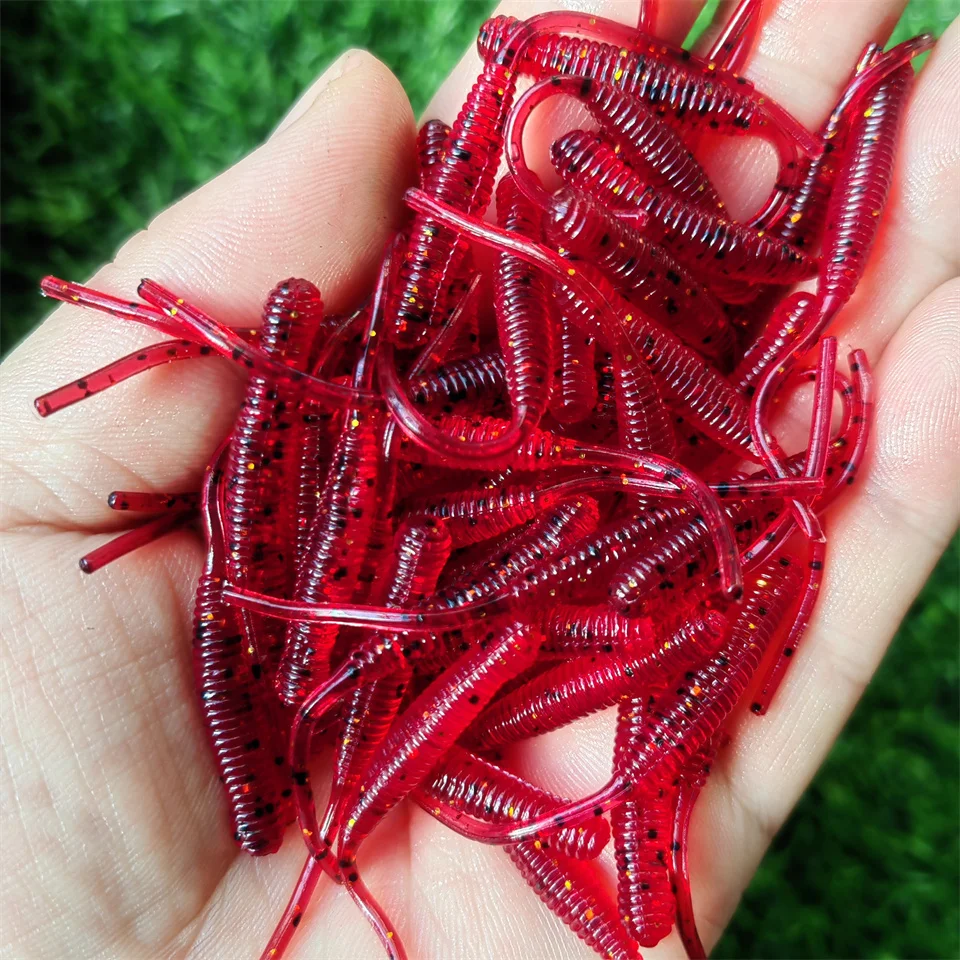 MUKUN Mini Señuelo vinilo cola de aguja para pesca de roca