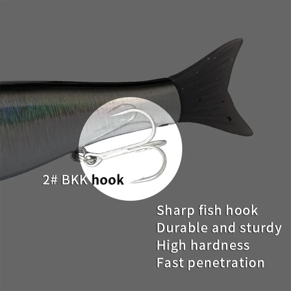 Cebo deslizante 18cm 62g SwimBaits señuelo de pesca articulado Glidebait Balam Swimbait tobogán hundimiento Wobbler para lubina de agua salada Pike Musky - imagen 4