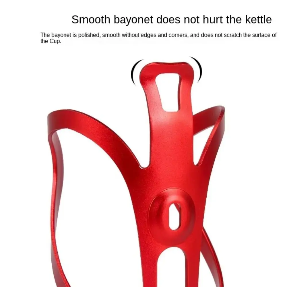 Portabotellas de bicicleta de aleación de aluminio, soporte ultraligero para bebidas y agua, color rojo, negro y plateado - imagen 2