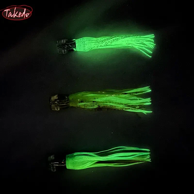 TAKEDO 170MM 50G pulpo Trolling señuelos faldas de calamar suaves Señuelos de pesca juego grande pesca en el mar cebos artificiales para atún Marlin - imagen 5
