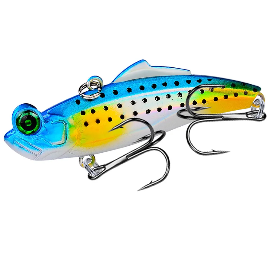 1 Uds Vib cebo duro Wobblers artificiales para Lucio Trolling trucha carpa Señuelos de pesca de invierno mar Swimbait Crankbaits aparejos de pesca - imagen 5