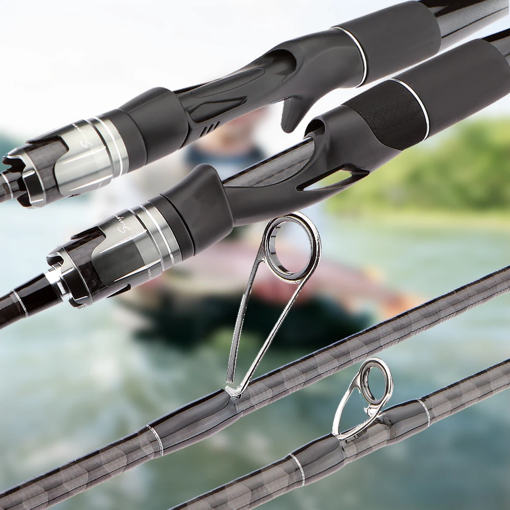 Guías ROLLFISH Fuji de fibra de carbono, fundición giratoria, señuelo de agua dulce y salada, caña de pescar, pesca de lubina, acción rápida - imagen 3