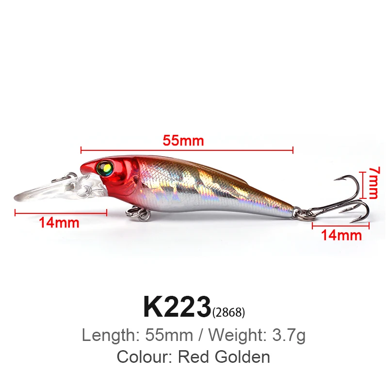 Cebo duro Artificial Mino personalizado, señuelo de arrastre de agua salada, adecuado para pesca en río y mar, alta calidad - imagen 4