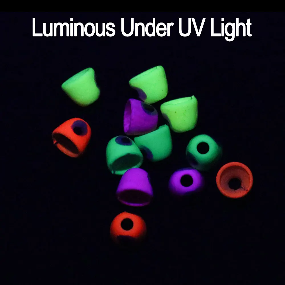 ICERIO cuentas de cabeza de cono de latón para atar moscas, pintura UV, Streamer Minnow, pesca en agua salada, 20 piezas - imagen 5