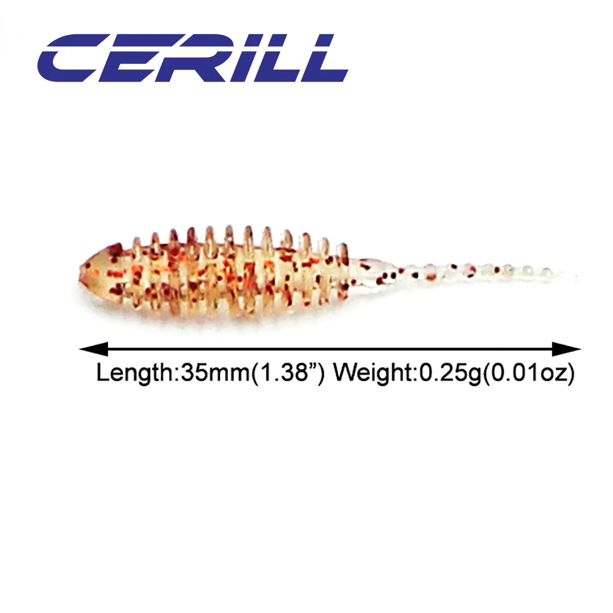 Cerill 20 piezas 35mm pequeño señuelo de pesca suave cebo de gusano Artificial aguja cola lubina carpa Mini Rockfish Jigging Wobbler Swimbait - imagen 3