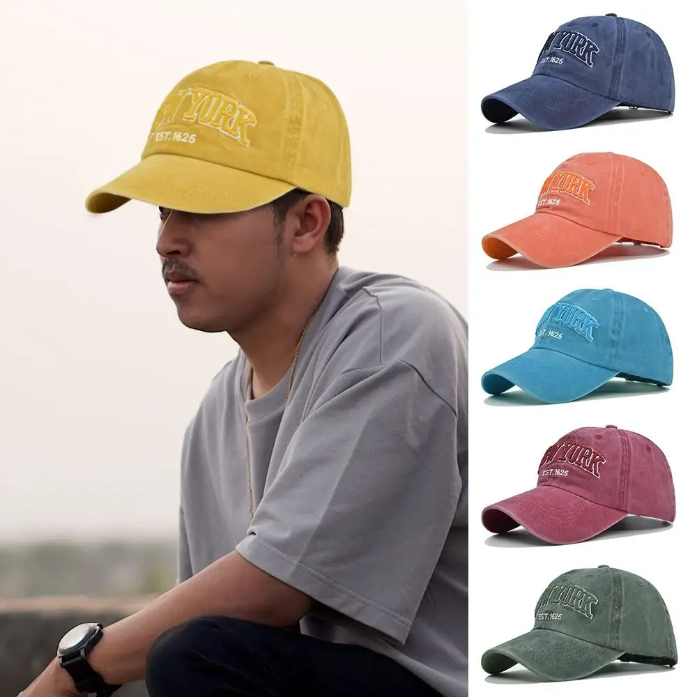 Gorra vaquera vintage desgastada NY – Protección solar para pesca - imagen 4