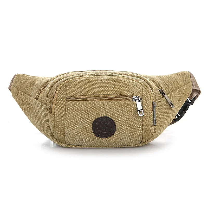 Lawaia Canvas Fanny Pack Paquete de cajero multifuncional unisex Mochila pequeña para deportes al aire libre - imagen 2