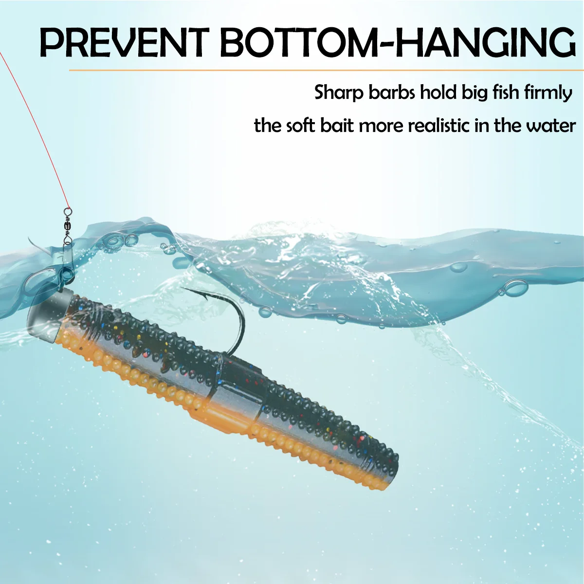 Juego de anzuelos de Pesca, cebos blandos en caja, señuelo de Luya, anzuelos al revés, Swimbait, equipos de Pesca - imagen 5