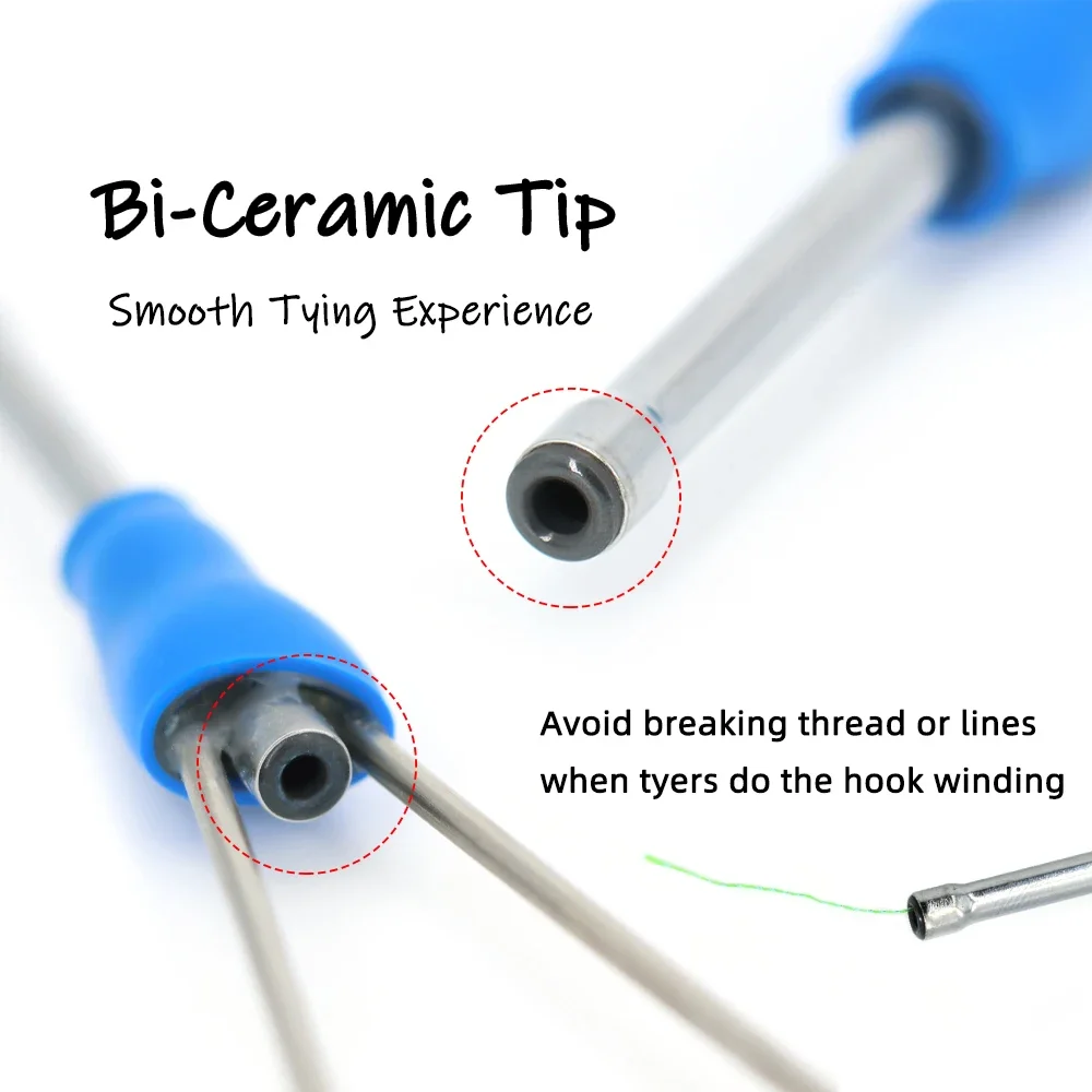 Wifreo 2PCS Colorful & Light Weight Bi-Ceramic Tip Fly Tying Bobbin Holder Fly Tying Tools for Fishing Flies Trout Lure Bait - imagen 4