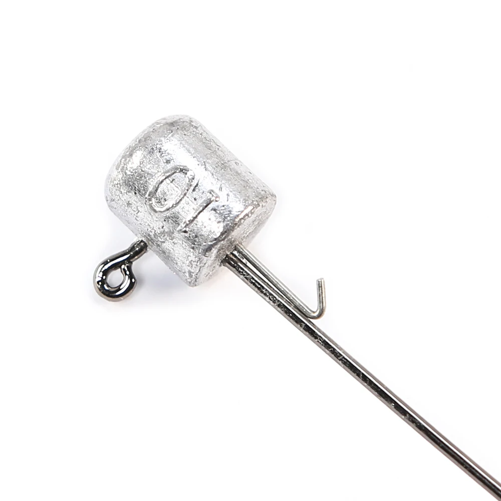 B & U NED Jig Head Cabezal redondo vástago largo para vinilo - imagen 2