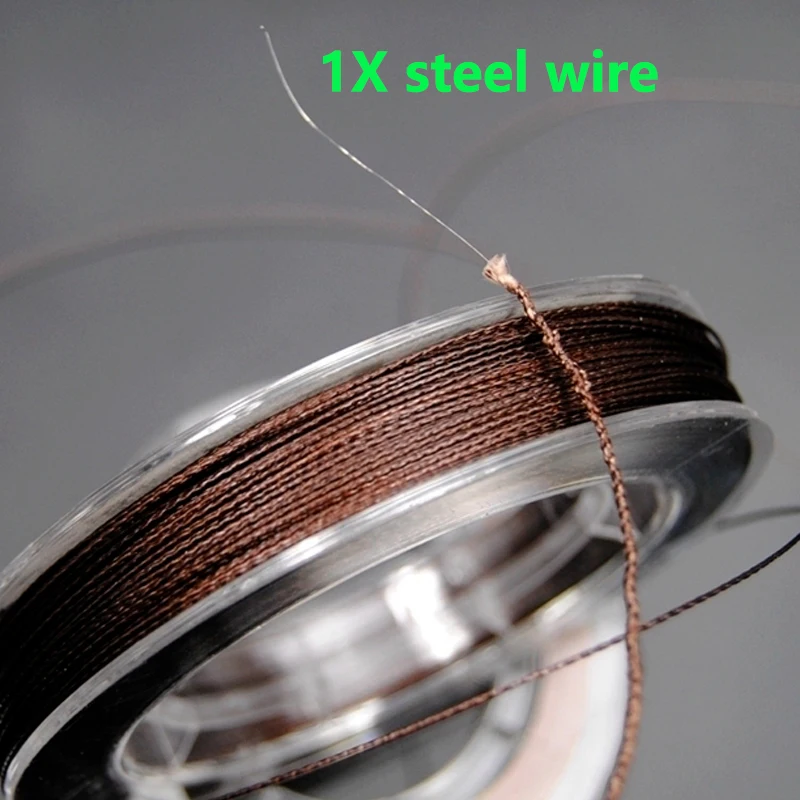 Línea de pesca interior de alambre con núcleo de acero de 100m, multifilamento de PE trenzado 4X, aparejos de pesca profesionales súper fuertes - imagen 5