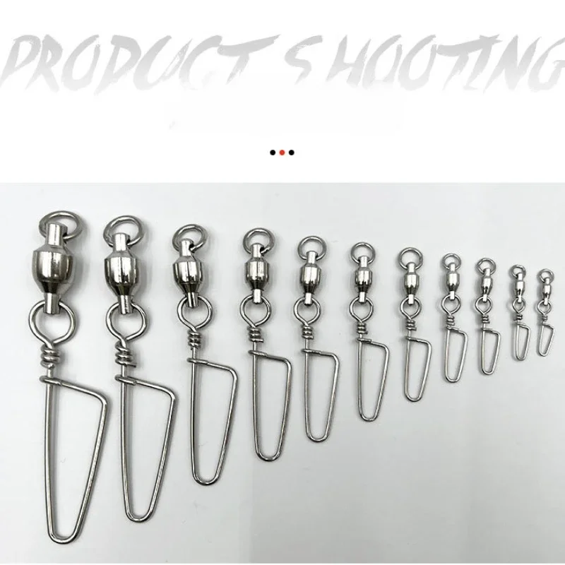 Conector tipo Pin rápido, rodamiento giratorio de acero inoxidable, anillo de conexión de ocho caracteres, Pin, accesorios de herramientas para aparejos de pesca, 1 ud.