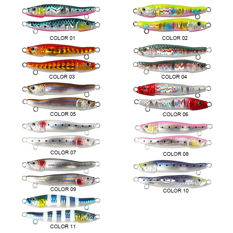 MAGIC WORKS-señuelo de pesca de plantilla de Metal, 7g, 10g, 15g, 20g, 30g, cebos de buena forma en S, aparejos de pesca de mar, plantilla lenta - imagen 5