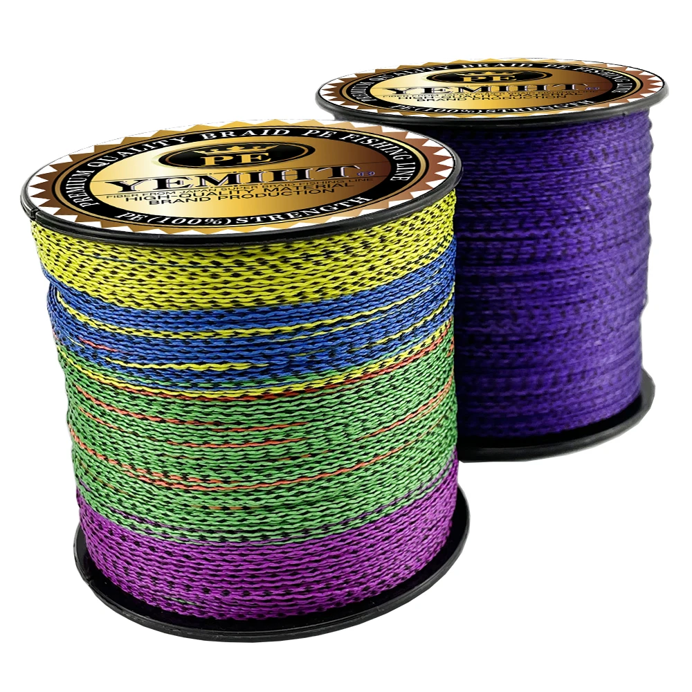 YEMIHT-sedal de pesca trenzado de PE superfuerte, hilo de 0,11-0,5mm, multifilamento manchado, Invisible, 300m, 4 hebras, Black10LB-80LB - imagen 2