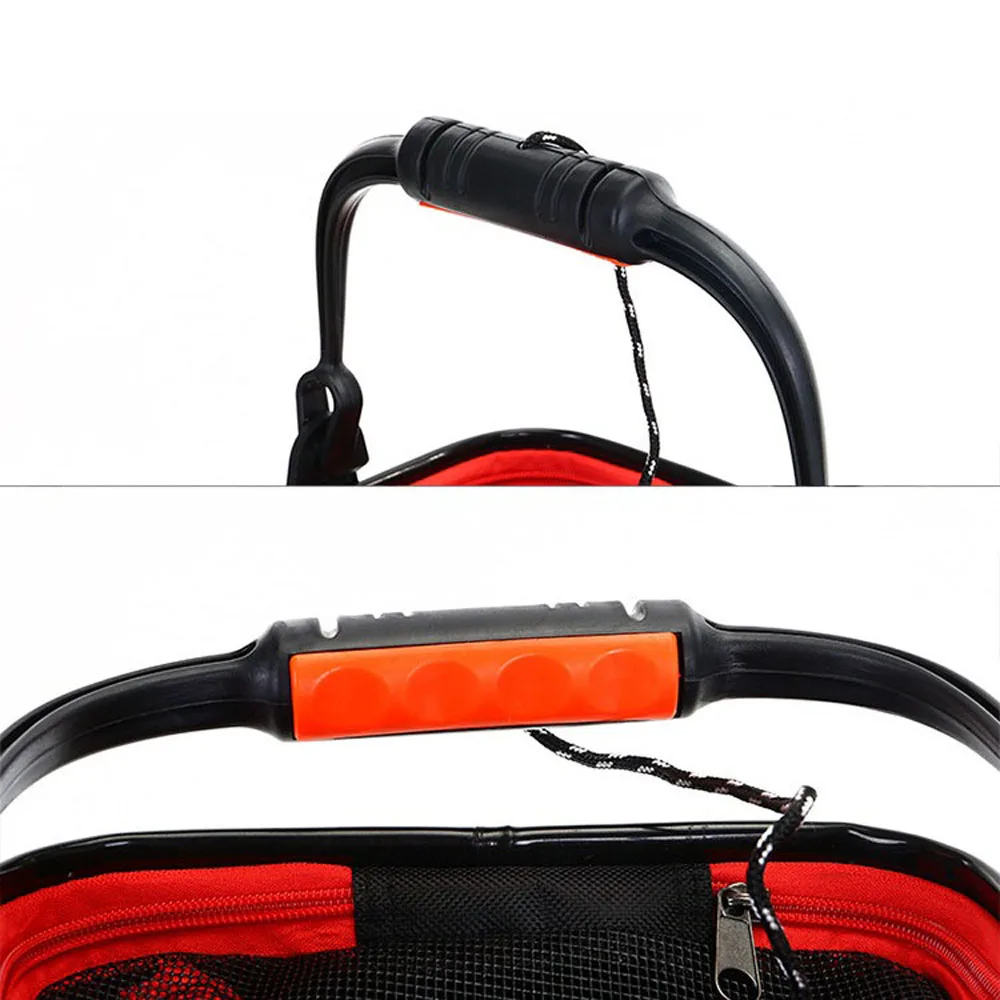 Cubo de pesca plegable, herramienta práctica con mango, cubo de agua ligero para acampar, viaje, bolsa de peces vivos - imagen 5