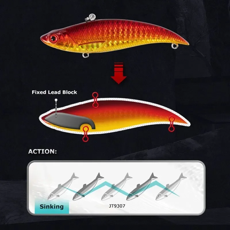 Simth Vika-señuelo de mimbre giratorio para pesca, cebo de 75/90mm, Wobbler para Lucio, equilibrio de hielo, aparejos de pesca de invierno, VIB Swimbait - imagen 2