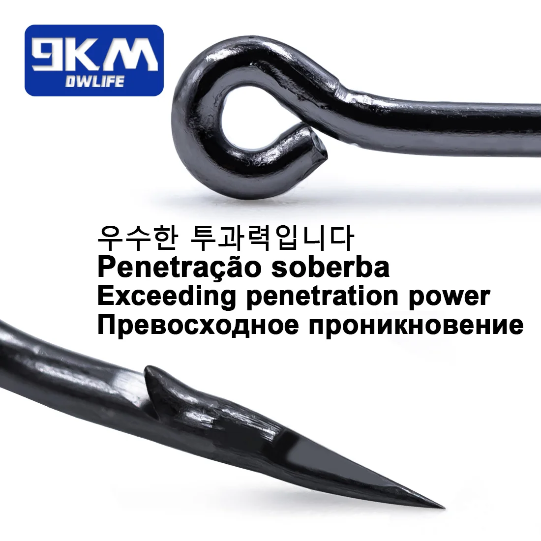Kit de anzuelos de pesca de vástago largo de 9KM, anzuelos Aberdeen, gancho de alambre ligero, 150-350 Uds., anzuelos de atado de moscas para trucha de lubina pequeña de pez solar - imagen 5