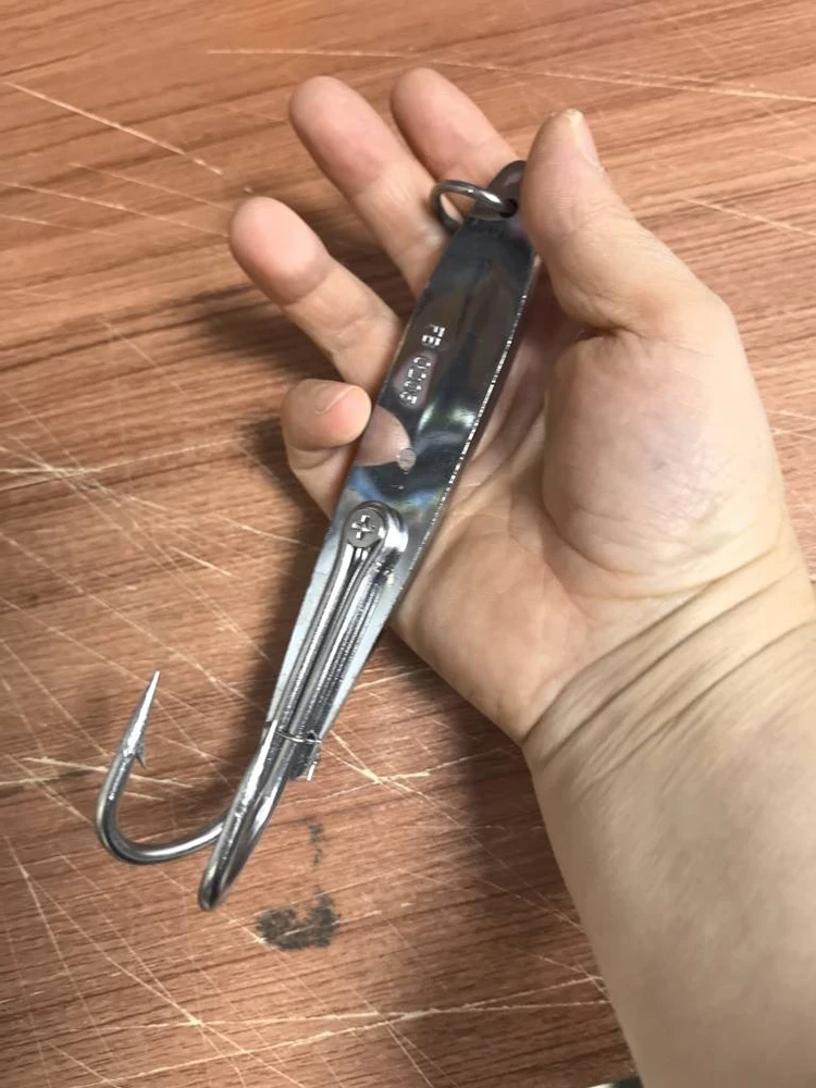 DORISEA Señuelo de pesca en el mar, anzuelo doble de acero inoxidable, estado impreso para caballa, atún, tiburón 3,5 #   4.0 #   5.0 #   6.0 # - imagen 5