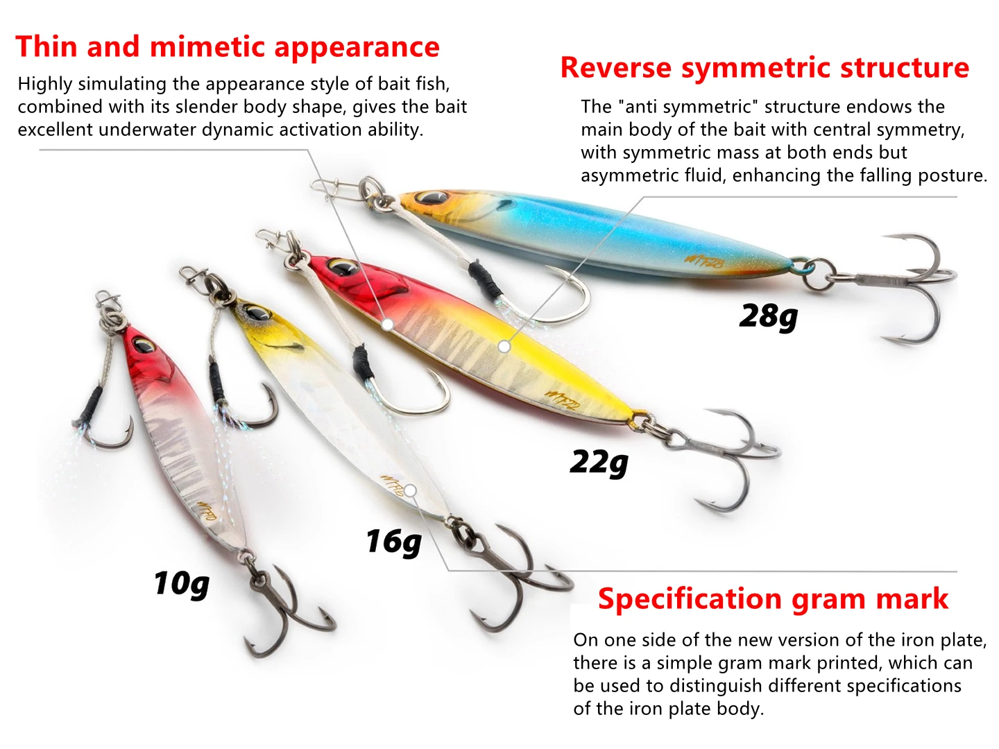 Ravencraft H-S-D Metal Jig de hundimiento – Señuelo tiro largo - imagen 4
