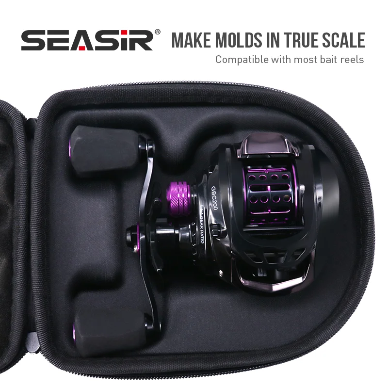 SEASIR Bolsa de carrete de pesca Baitcasting EVA, carretes de tambor de fundición de cebo, funda protectora, bolsa de rueda de pesca izquierda/derecha - imagen 5