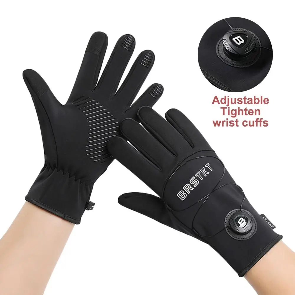 Guantes cálidos de invierno gruesos extendidos, guantes térmicos de dedo completo con pantalla táctil resistentes al frío, manoplas de conducción antideslizantes a prueba de viento - imagen 3