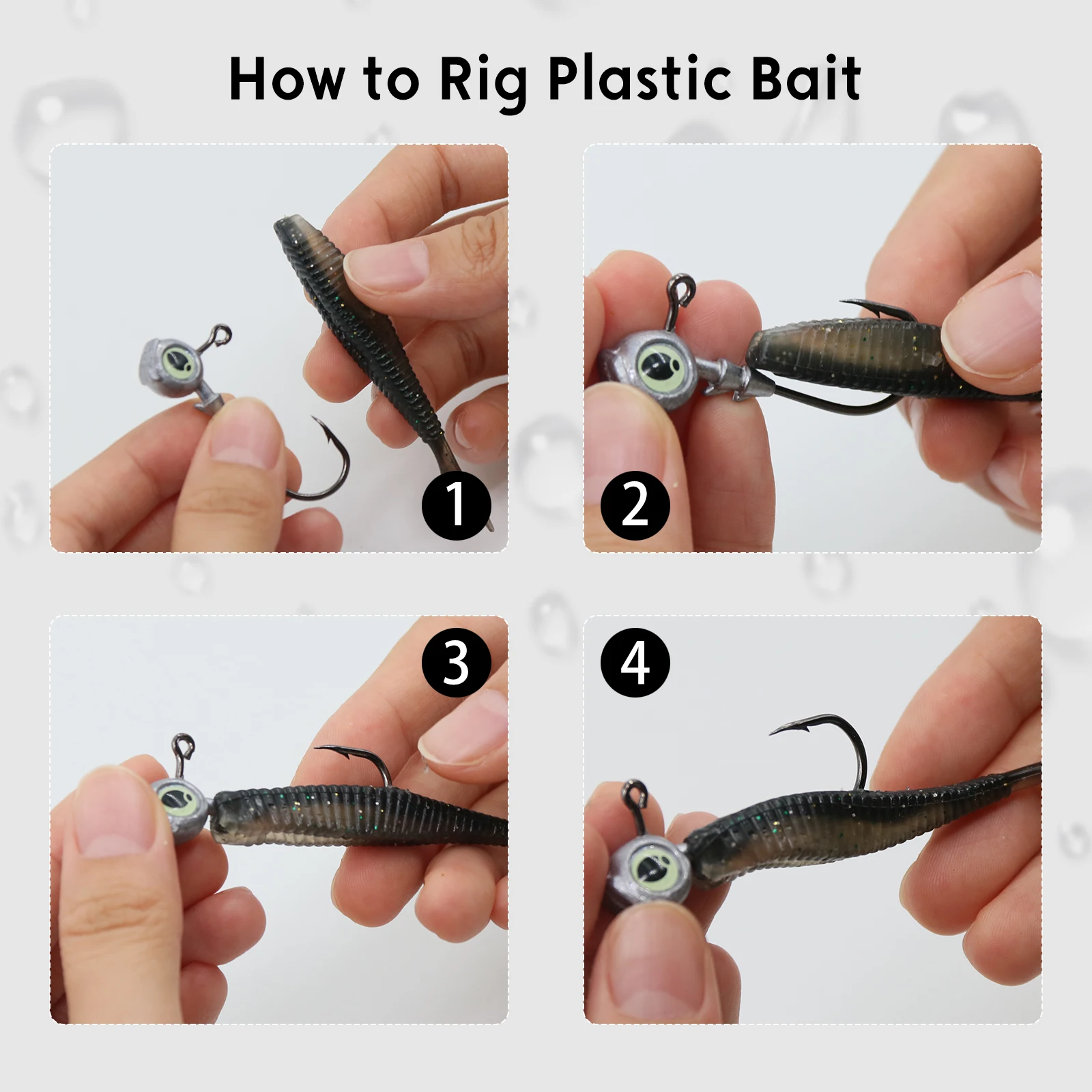 FishTrip Swimbait Jig Heads ponderados con ojo 3D para trucha - imagen 4