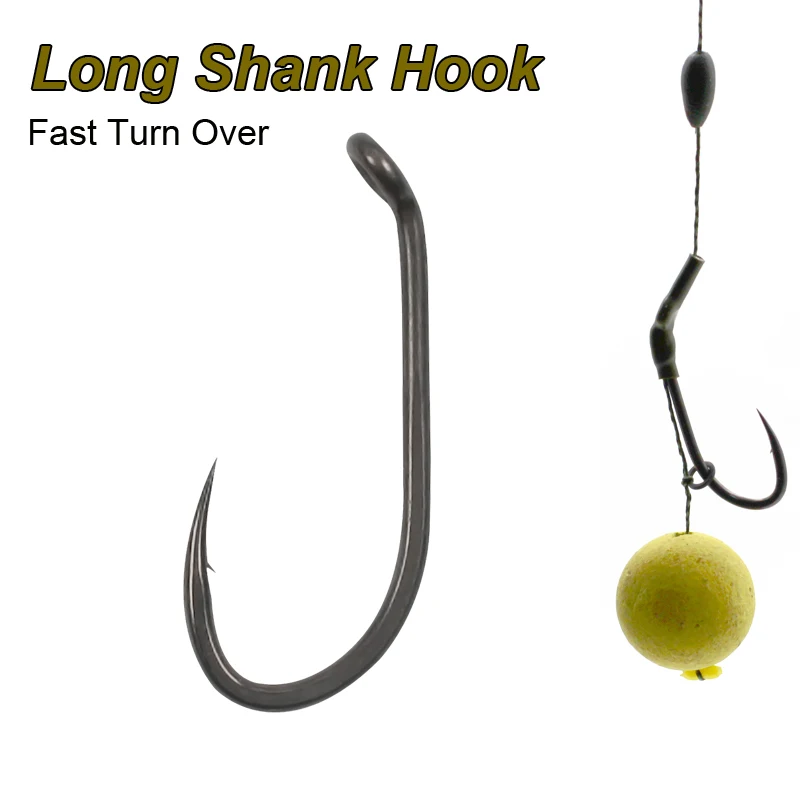 10PCS Karpervissen Haak voor Hair Rig Chod Rig Micro Prikkeldraad Maat 2/4/6/8 PTFE Coating Ultra Sharp Karper Haak Visgerei Apparatuur