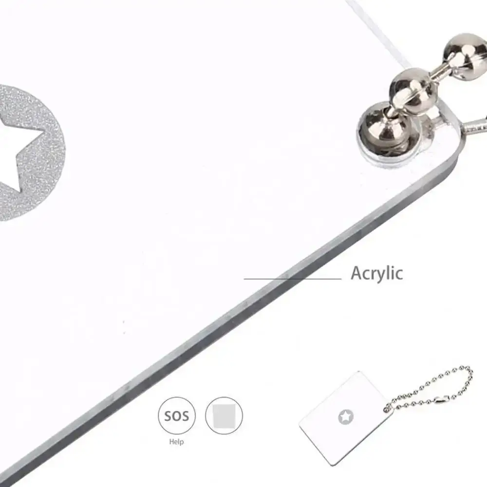 Espejo reflectante de señal para exteriores, práctico espejo de rescate multifunción, espejo de supervivencia de viaje acrílico, accesorios de equipo de aventura - imagen 3