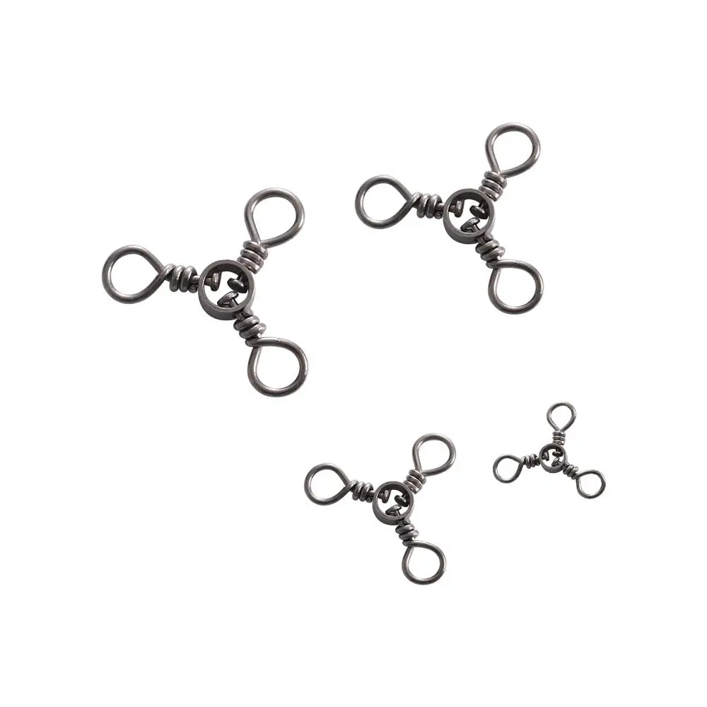 Gancho giratorio de 3 vías para pesca de carpa, accesorio de níquel negro, Conector de pesca Trigeminal - imagen 3