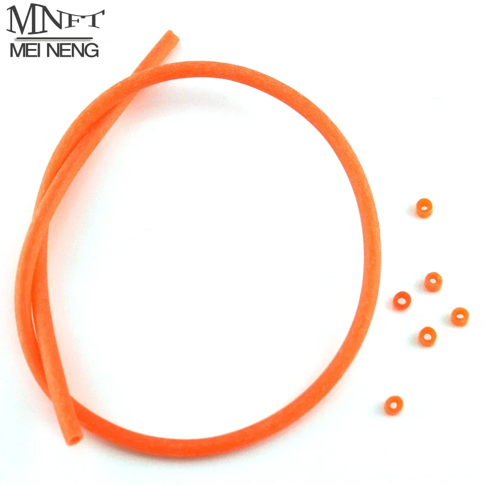 MNFT 30 Piezas de Cuerda de Goma para Pesca de 2.8x1.2mm de Diámetro y 30cm de Longitud, Tubo de Goma para Cebo de Pellets y Gusanos Rojos