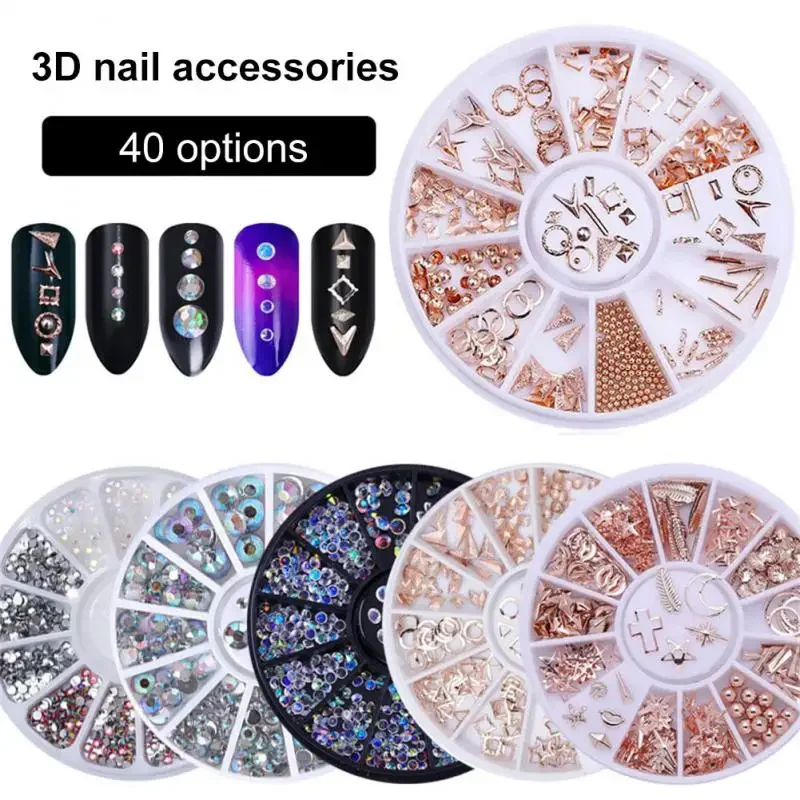 Diamantes de imitación 3D para uñas, taladro de mariposa, flor de cristal, decoraciones de Arte de uñas DIY, herramientas y accesorios de manicura - imagen 3