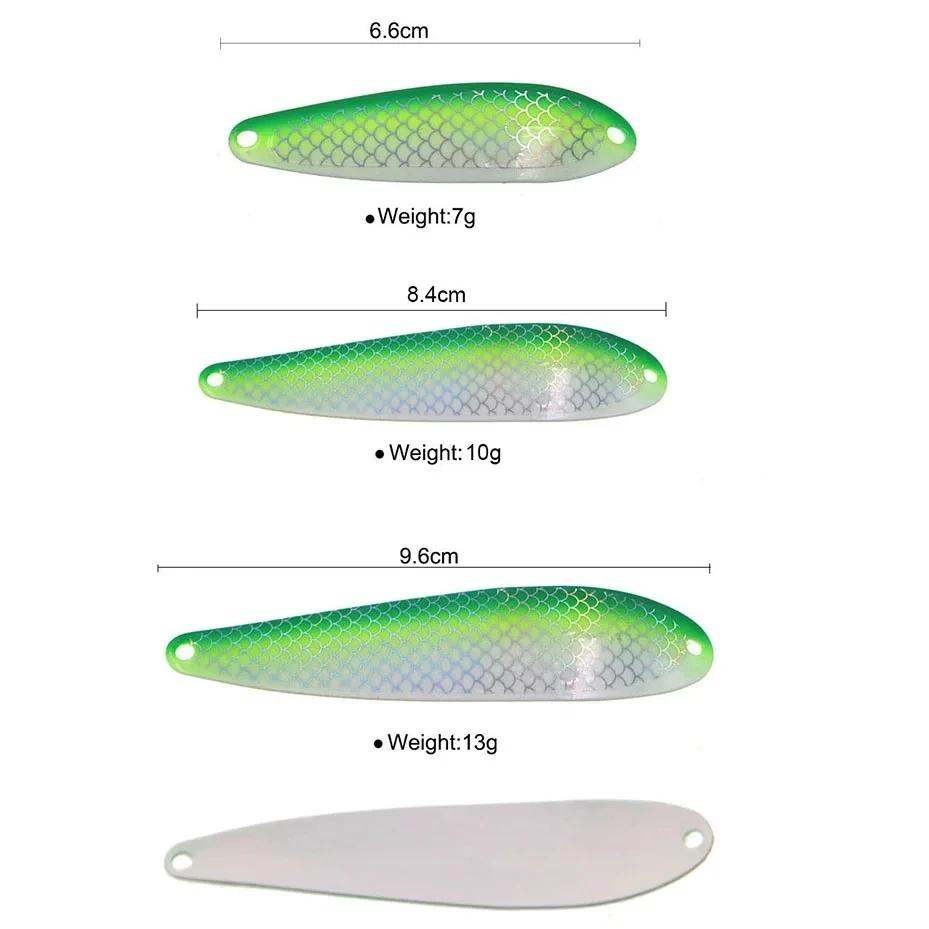 Señuelo de pesca con cuchara de Metal, 8,4 cm, 10g, cuchara fina, cebo duro, Spinner, Isca Artificial, aparejos de pesca - imagen 2