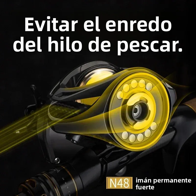 Carrete CHILENT Slow Jigging 6.3:1 – Cuerpo de carbono y doble manivela - imagen 3