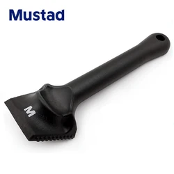 Mustad-raspador de plástico MTB011, práctico, negro, portátil, suministros de equipo de pesca