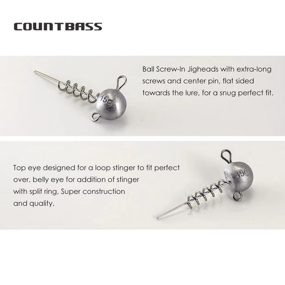 Countbass Jig Heads Schroef Lock In – Vinilos shad, gusano y pez - imagen 5