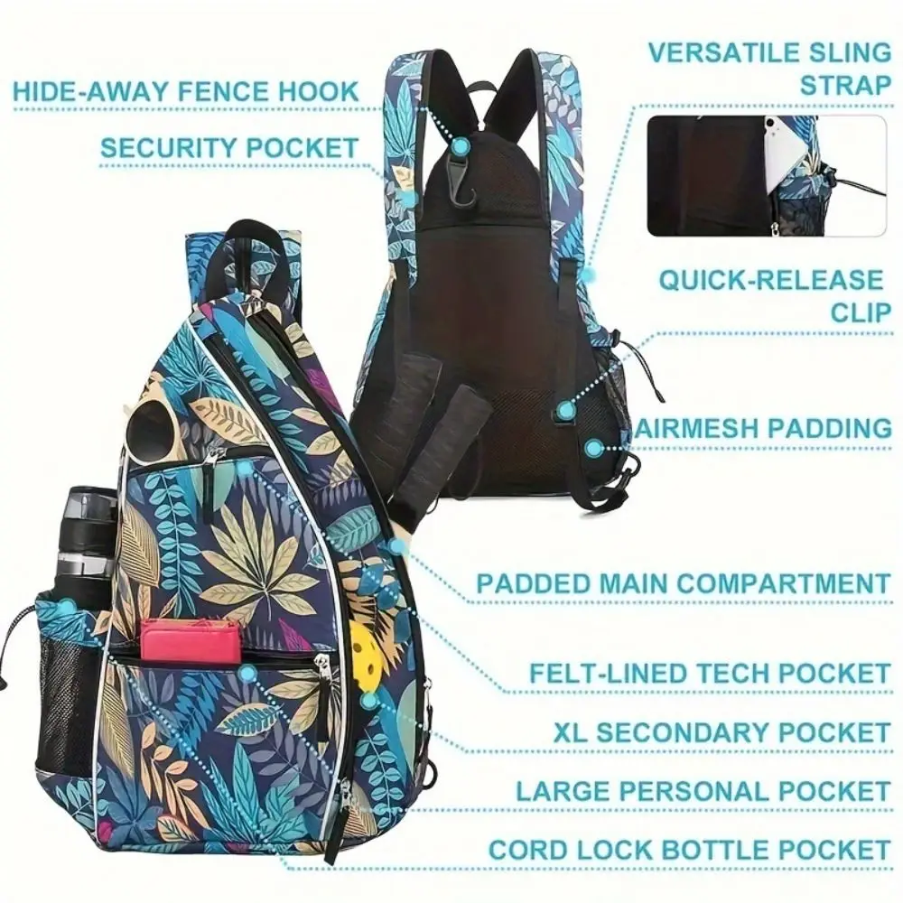 Mochila Pickleball Deportiva Colorida y Ajustable para Raquetas - imagen 4