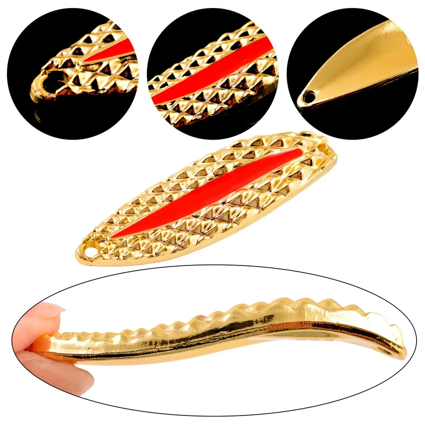 Señuelos de Pesca de Metal, cebo giratorio Wobbler, cuchara Artificial de lubina dura, lentejuela, 10 piezas, 7g/10g/15g/20g - imagen 2