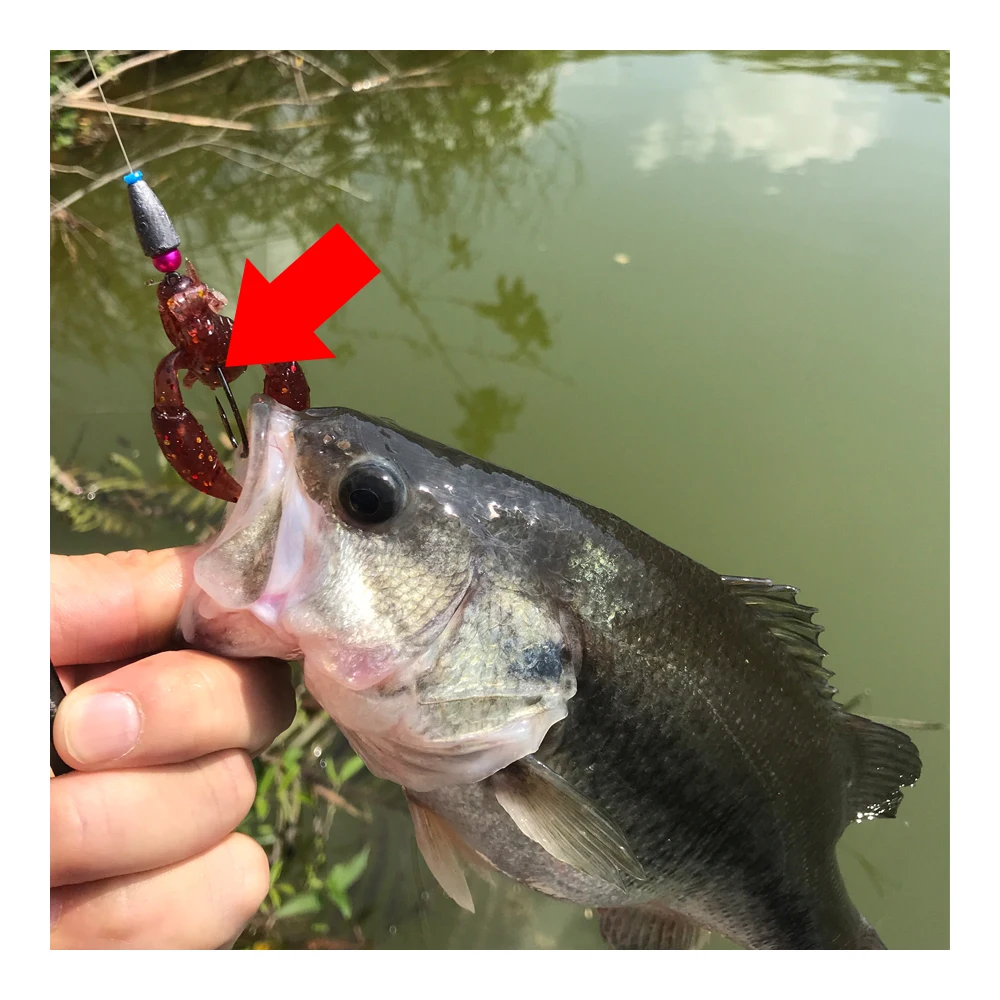 Anzuelo de manivela de alta resistencia, señuelo de níquel negro, cebo suave con púas, red ancha, 50 piezas - imagen 2