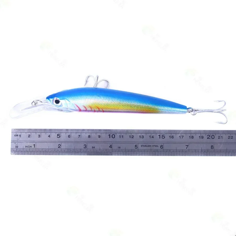 Señuelo de pesca de pececillo Delgado, cebo duro Artificial 3D de 180mm y 41g, Wobbler de fundición larga, Swimbait para lubina de agua salada - imagen 5
