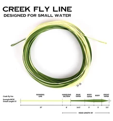 Línea de mosca Maximumcatch Creek WF1/2/3F doble color para trucha