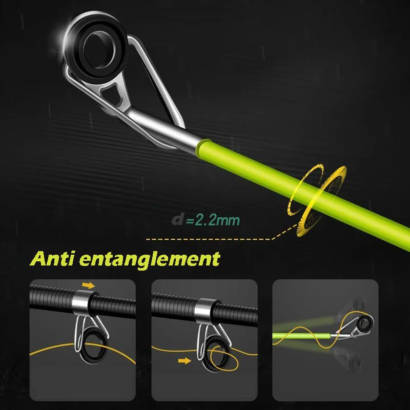 Caña de pescar giratoria de largo alcance ultrapura, 2,1-3,6 M, carpa cabezona, juego de carretes de caña de pescar de mar, caña de surf de viaje - imagen 3