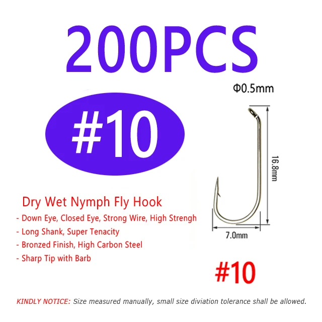 200PCS Size 10