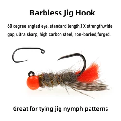 Wifreo Hare's Ear Dub Jig moscas de ninfa sin púas – Cabeza ranurada