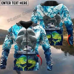 Sudadera Mahi Cráneo Barco 3D Unisex Capucha - Pesca