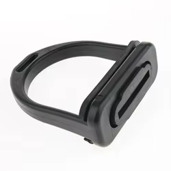 Estribos de caballos occidentales POM, sillín antideslizante negro de alta resistencia S/L, equipo ecuestre de plásticos de ingeniería, 1 par