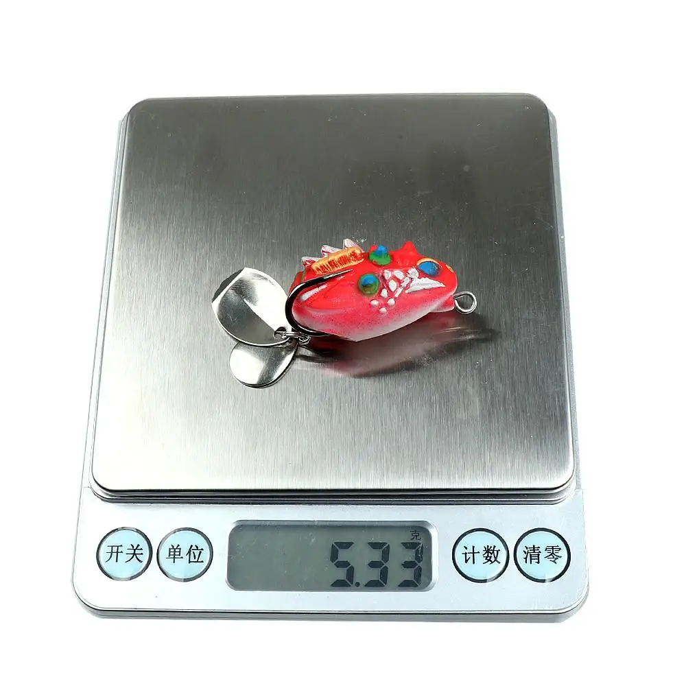 Juego de 5 uds. De señuelo de pesca de rana suave de 3,5 cm/5,4g, Mini señuelo suave con doble gancho mejorado, agua superior - imagen 3