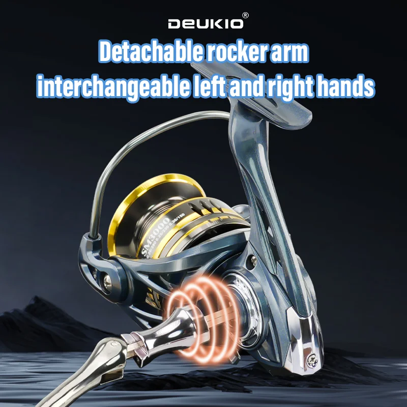 2025 nuevo carrete de pesca giratorio sin huecos 1 + 1 rodamientos de bolas mango de carrete CNC 5,2: 1 relación de engranaje 12kg arrastre máximo bobina de pesca de agua salada - imagen 5