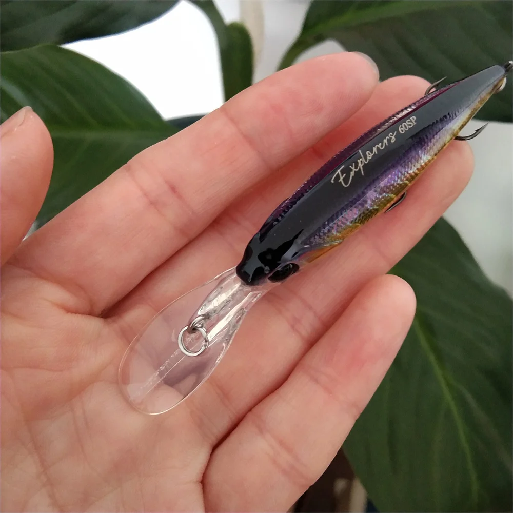 Señuelo de pesca de piscardo suspendido, cebo duro de fundición larga para Lucio, Perch, Chub, Jerkbait, 4 piezas, Max, 3,7 m, 60SP, 5,7g - imagen 2